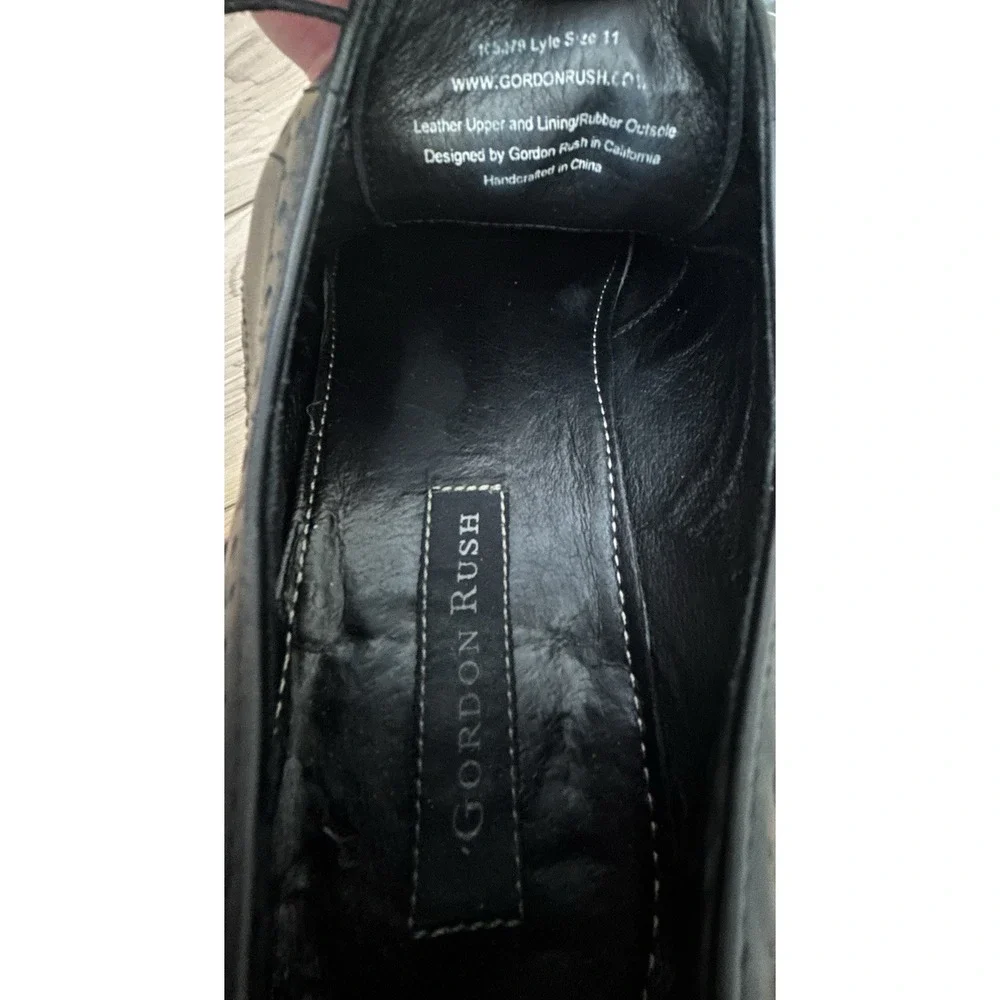 Gordon Rush Men's Black Leather Wingtip Brogue Oxfords Dress Shoes Lyle Size 11